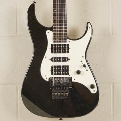Moon Katze HSH Superstrat 1980s Black Gold Sparkle PGM MIJ image 1