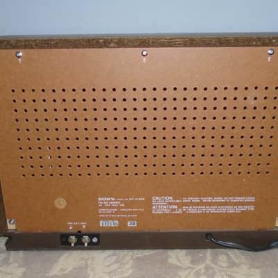 Vintage SONY AM/FM Table Radio Model ICF-9740W Simulated Wood Tested image 3