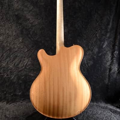 Nik Huber Rietbergen Bass w/Flame Maple Neck,Gold Hardware,Wood Knob -Worn Onyx Black- image 3