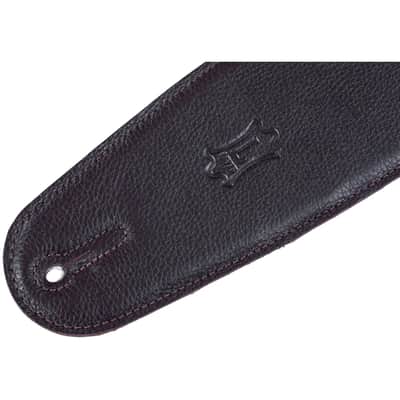 M4GF-DBR Sangle pour basse Cuir rembourée dos daim 9 cm Dark Brown Levy s image 3