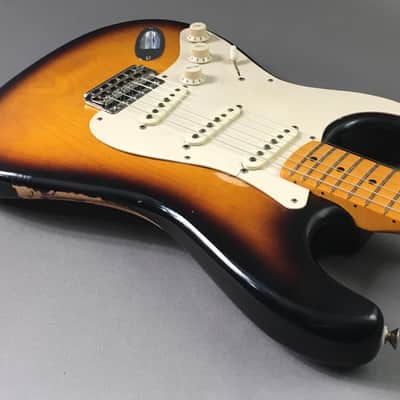 LEFTY! Fender American Vintage ‘57 Reissue Strat Ash Clapton Brownie Tribute Stratocaster Custom Relic Nitro 7.6 Lb HSC image 17