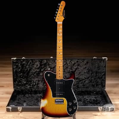 Friedman Vintage T Alder P-90 Guitar w/ Maple Neck – 3-Tone Burst Sparkle image 1