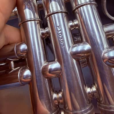 GETZEN ETERNA LB PROFESSIONAL Bb TRUMPET – SILVER PLATE – LARGE BORE – MADE IN USA – SERIAL P10363 image 5