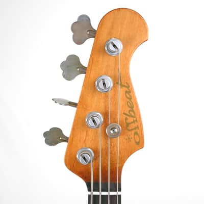 Offbeat Guitars "Priscilla" Bass - Distressed Pine Body, EMG Geezer Butler P/U, Aged Brass Pickguard image 13