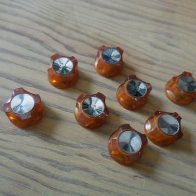 Set of 8 1950's Knobs Matched Space Age Knobs for Amp Project image 3