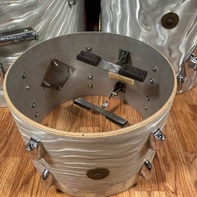 1960s Gretsch Progressive Jazz Drum Set Silver (White) Satin Flame 20/12/14 image 20