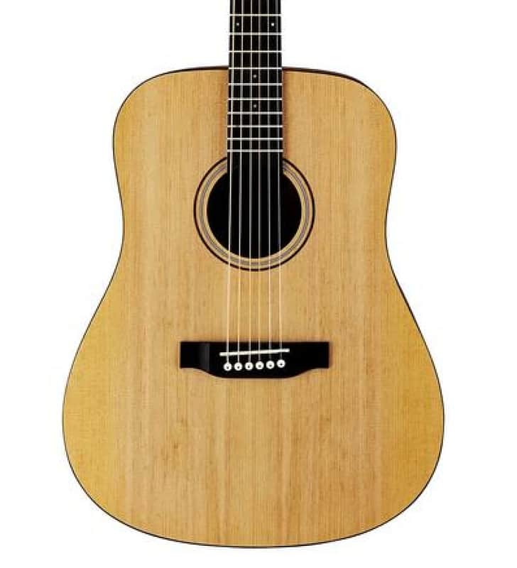 Austin Dreadnaught Acoustic Guitar, Satin Natural image 1