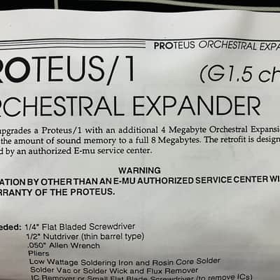 E-MU Systems official upgrade box #9009: Proteus/1 Orchestral Expander update imagen 4