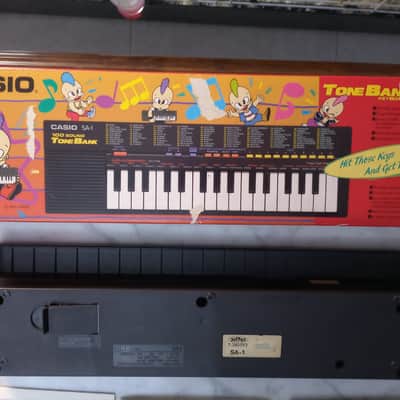 Casio SA-1 3 BOOK MANUAL 6 PATTERN PULSE CODE MODULATION PCM 100 TONE BANK 1989 - mini keyboard with complex LO-FI wavetable sounds PC Kid Techo Punk pop Japan Anime Manga Black BOXED RARE image 5