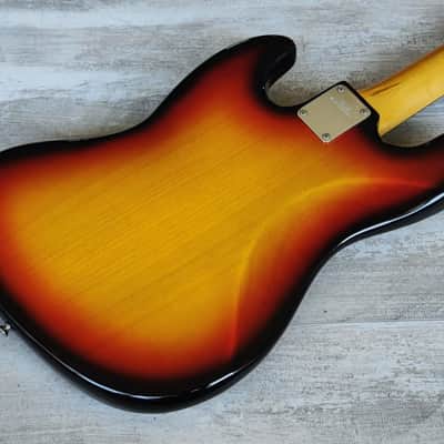 1981 Fernandes Japan RJB-75 "The Revival" Series Jazz Bass (Nitro Sunburst) image 11