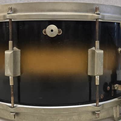 Vintage Leedy Broadway Parallel 6.5 x 14" Snare Drum Duco Finish Original VG image 7