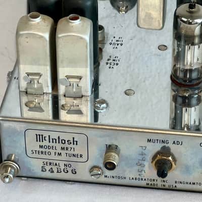 Classic McIntosh MR71 Stereo Tube Tuner Black / Silver, Very Clean Super Nice Tuner ! image 8