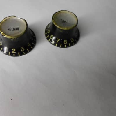 Gibson Black Top Hat Knobs 1960's image 1