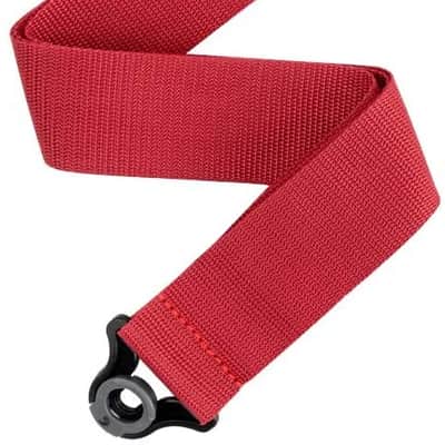 D'Addario Auto Lock Poly Propylene Guitar Strap Red, PWSAL401 image 1