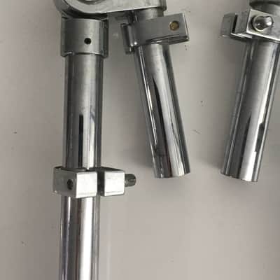 Two Vintage Drummer Kit 7/8” Diameter Percussion Drum Set Drums Percussion Tom Mounts 2 Arms Clamps image 5