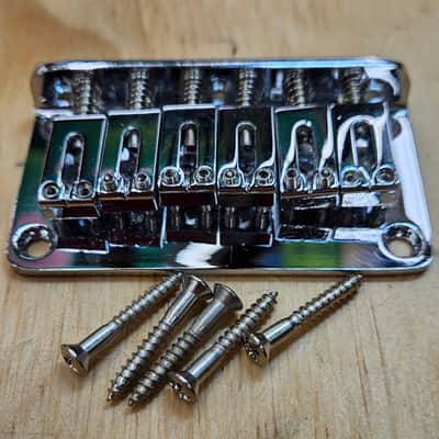 Squier Bridge Chrome, Genuine 2021 Squier Bullet Mustang HH 2020s - Chrome image 6