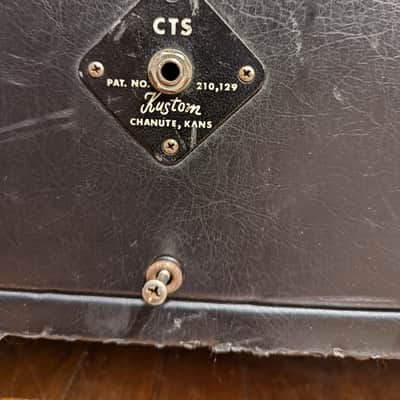 1960s Kustom 200 Solid State Bass/Guitar Amp Head & 2x15" Cabinet Black Tuck'N'Roll image 6
