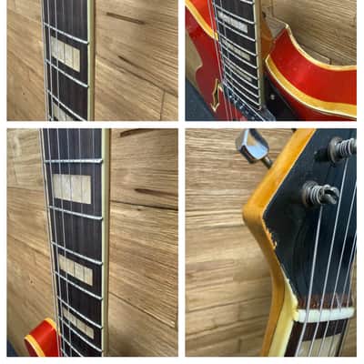 Fender Coronado II Hollow Body Guitar - 1967 - Cherry Red- Refinished back 6lbs w/Hard Case image 9