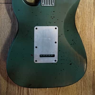 CeJota Strat-Style Electric Guitar - Military U.S. Army Green - "The Tank" image 2