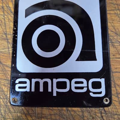 Vintage RARE Ampeg Amp Plastic Logo Plate Luthier Parts image 1