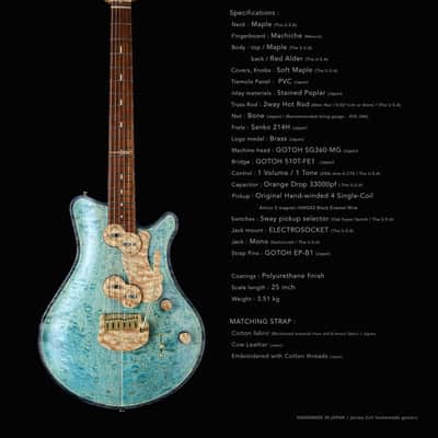 Jersey Girl Homemade Guitars Tapa-Verblet - 2025 - Holographic Blue - 25+ Year Old Carved-Maple Top. NEW, (Authorized Dealer) image 22