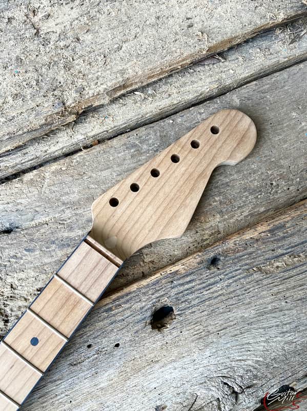Guitar Mill S-Style Replacement Neck / 1 pc. Roasted Maple / Black Binding (#GIN-2520) image 1
