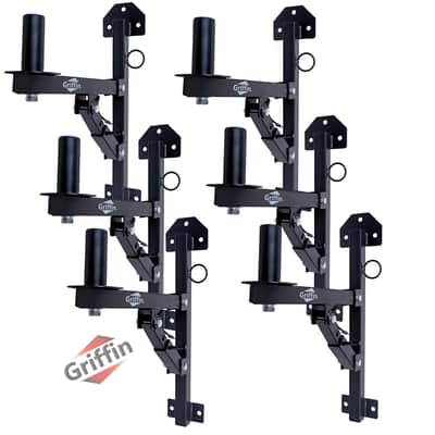 6-PACK Wall Mountable PA Speaker Bracket Stands GRIFFIN | Level Tilt Adjustments image 2