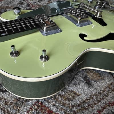 Gretsch G6118T Anniversary with Bigsby 2003 - 2016 - Smoke Green 2-Tone image 9