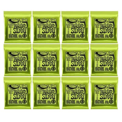 12-Pack Ernie Ball 2221 Regular Slinky Nickel Wound Guitar Strings (10-46)