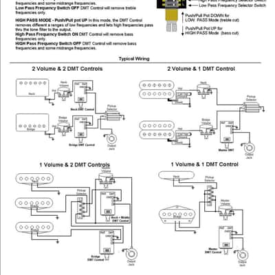 DMT Passive Dual Mode High & Low Pass Tone Control-Long Shaft image 3