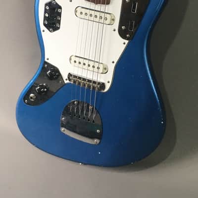 LEFTY! Boutique Musikraft Jaguar Custom Lake Placid Blue Nitro Relic Guitar JG65 24” Short Scale Hardtail Jaguar HSC image 9