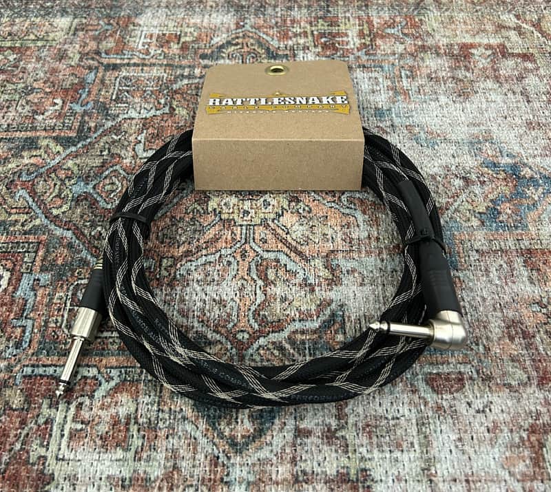 Rattlesnake Cable Company 10' Standard Instrument Cable S/RA - Sidewinder Black Weave image 1