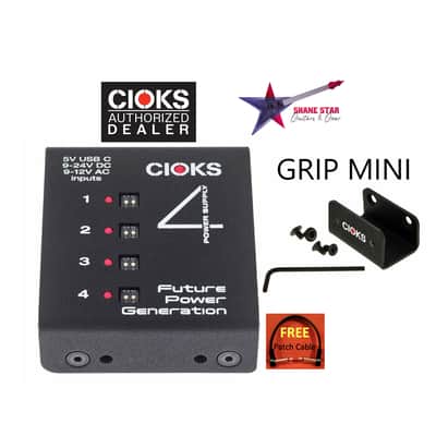 CIOKS C4e + GRIP MINI BUNDLE Pedal Power Expander Kit + GRIP MINI Bracket For Cioks DC7. Switchable Outputs:9,12,15,18Volts + Cables image 1