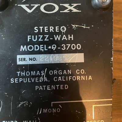 Vintage Vox 9-3700 Stereo Fuzz Wah Thomas Organ image 6