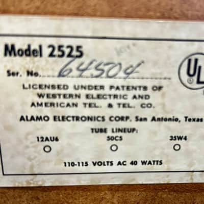 Poject Repair Late 60's Alamo Model 2525 Tube Guitar Practice Amp Great Sound Serviced Original image 3