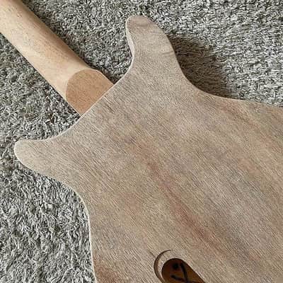 Mahogany Wood Guitar Double Cutaway Body with Mahogany Wood Neck, Rosewood Fingerboard image 10