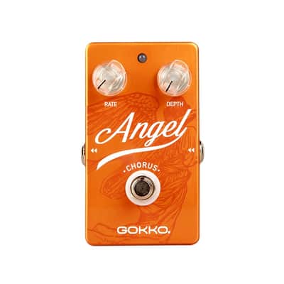 GOKKO GK-23 Angel Chorus Guitar Pedal, Compact Chorus Pedal for Electric Guitar, Classic Modulation Effects Pedal with Rate & Depth Controls, True Bypass Style Guitar Stompbox, 9V DC Center Negative image 1