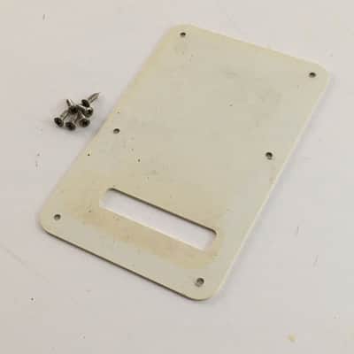 Vintage Fender Strat Lefty Back Plate Naturally Aged White Relic Stratocaster Faded 1 Ply Rare image 9