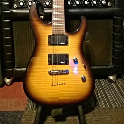 Jackson JS32RT Tobacco Sunburst Reverse Headstock Alder Body Quilted Top Transparent Finish w/ Strap image 1