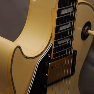 Lefty Burny Les Paul Custom 80's White image 7