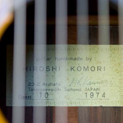Hiroshi Komori (Kohno Student) Class 10 1974 – All Solid Handmade Classical Guitar (Spruce / Rosewood) image 18