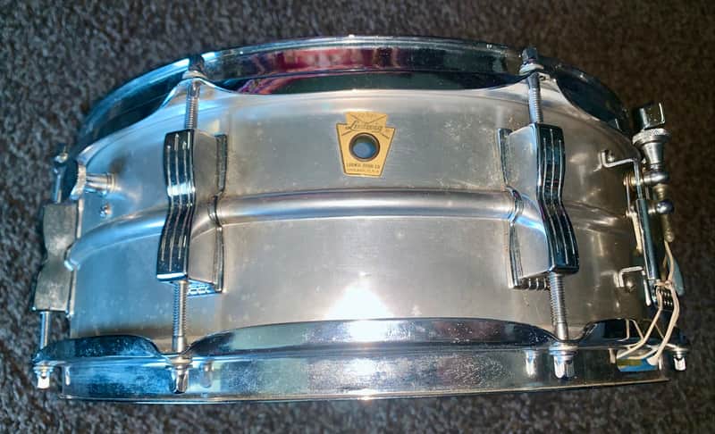 Vintage 1960s Ludwig  8-Lug Aluminum  Snare Drum   made in the USA. image 1