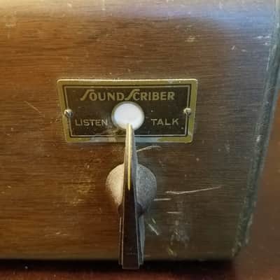 Sound Scriber Rare Vintage Record Cutting Lathe small tube amp 1930s-1940s - stained wood image 9