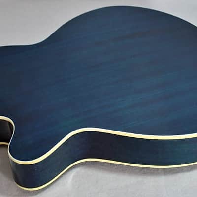 Oscar Schmidt OG8CETBL Folk Style Cutaway Acoustic-Electric Guitar - Trans Blue image 3
