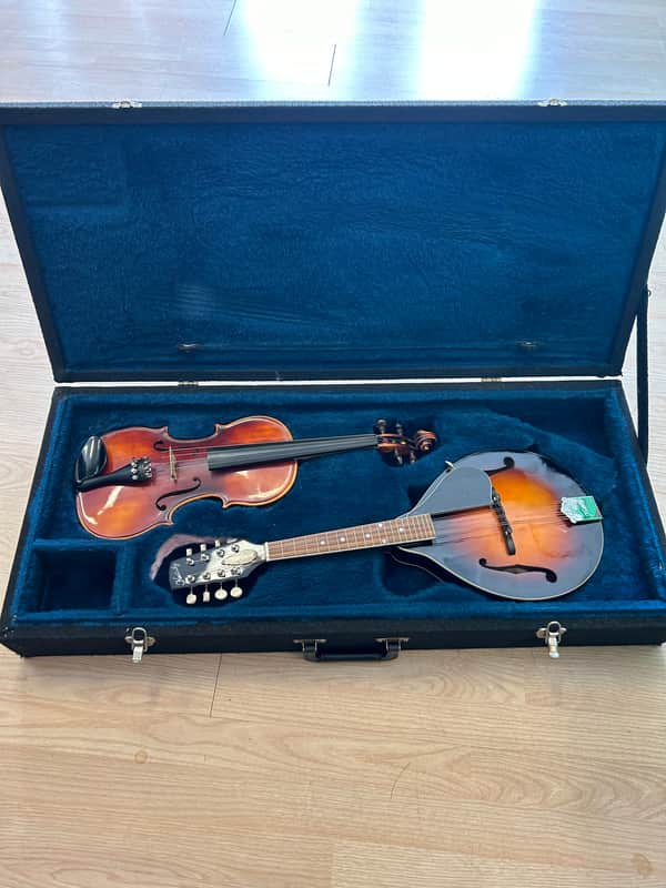 Hardcase that fits a Mandolin and Violin - Black image 1
