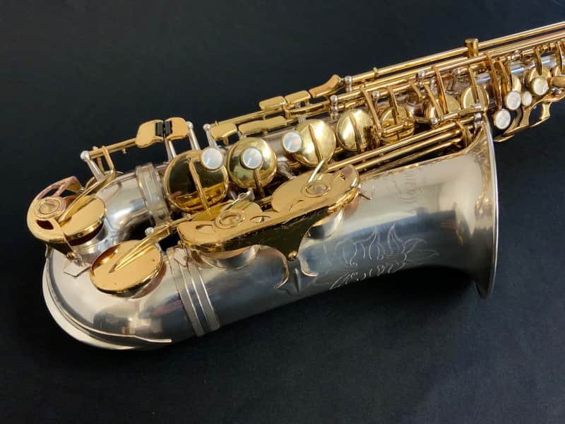 Jupiter JAS-869 Alto Saxophone Silver-plated w/ Gold Lacquer Keys