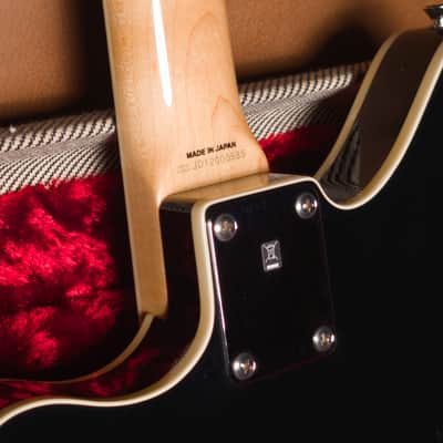 Fender FSR Thinline Jaguar 50th Anniversary 2012 Gloss Black MIJ w/ G&G Tweed Case image 12