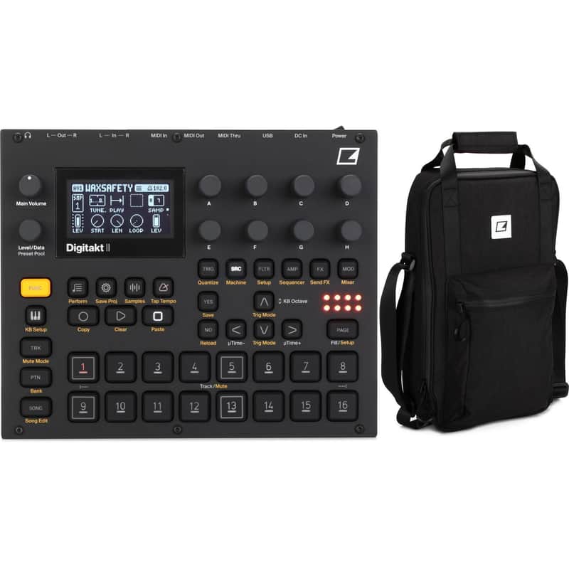 Elektron Digitakt II 16-track Stereo Drum Computer and ECC-7 Bag image 1
