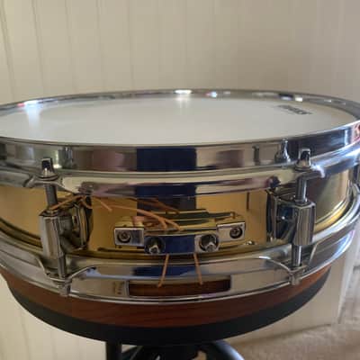 Pearl 13” x 3” brass shell piccolo snare 80s/90s? - Brass with chrome hardware image 2