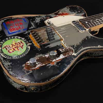 Fender Custom Shop Limited Edition Master Built Joe Strummer Telecaster Heavy Relic - Aged Black over 3-Color Sunburst 712 image 1